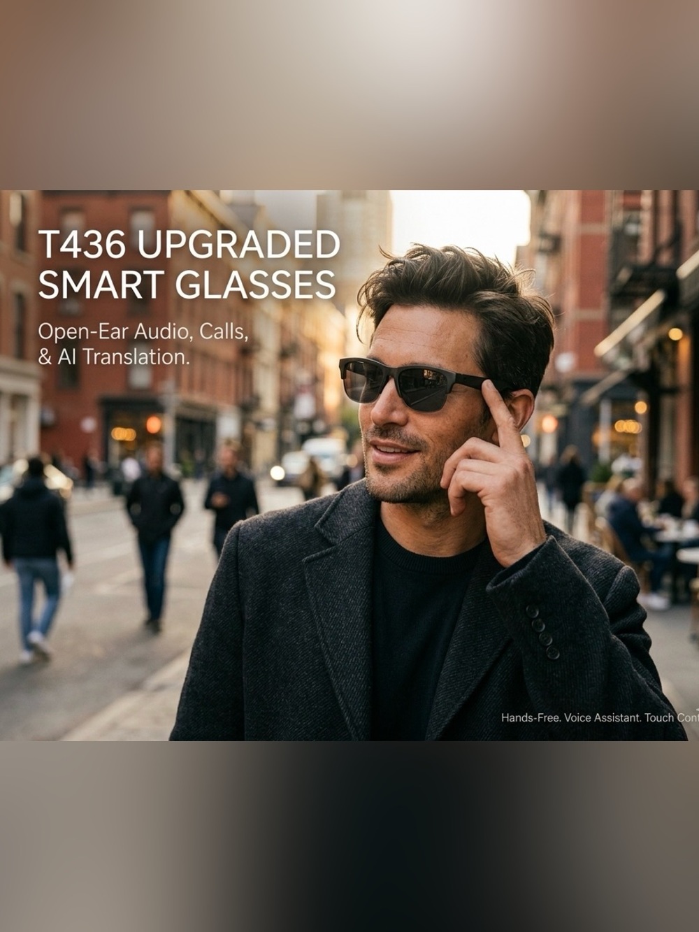 AI Wireless Bluetooth Smart Sunglasses Translating Connect to Phone - Picture 6 of 10